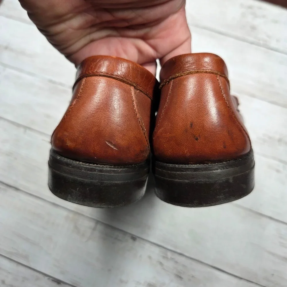 Sebago Classic Penny Loafer Beefroll Leather Mens‎ 9 Brown Made in USA Slip On